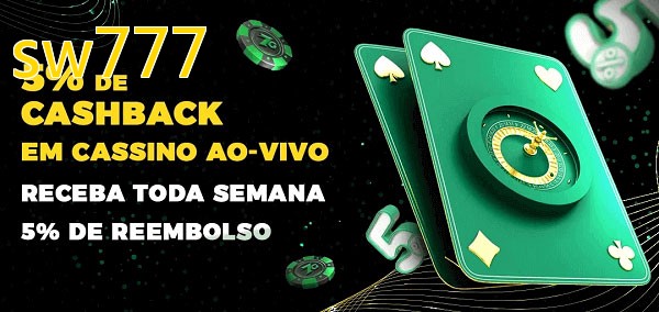 Promoções do cassino ao Vivo sw777